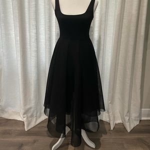 Milly High Low Mesh Dress